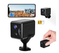 UCOCARE Camera de Surveillance sans Internet, 2K Camera 4G Carte SIM, 5200mAh Batterie, HD Portable Camera sans WiFi, Angle Vision 160°, Détection Mouvement AI, Vision Nocturne, Accès App