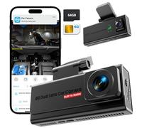 UCOCARE Dashcam Voiture 4G LTE Avant Arrière, Accès à Distance par App | Surveillance de Stationnement 24/7, Alertes Instantanées, Audio Bidirectionnel, GPS, 64GB SD, Cloud, Pour Famille, Taxi, VTC