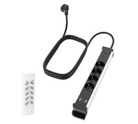 Ucomen Multiprise sans Fil avec télécommande, Prise Multiple avec 2USB A et USB C 20W, 4 Prises avec 1 télécommande, câble de 1,5m, 3120W