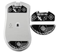 uconsmimo Patins de souris en verre pour souris de jeu sans fil Razer Deathadder V4 Pro - Accessoires de souris de jeu lisses et durables - Fabrication en verre trempé plus fin (motif d'impression)