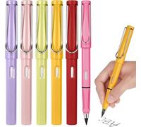 UCRAVO Lot de 4 crayons graphite multicolores sans encre, avec gomme, non toxiques, effaçables, parfaits pour écrire, peindre, prendre des notes, dessiner