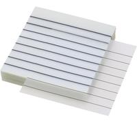 UCRAVO Lot de 50 feuilles de notes adhésives transparentes avec lignes, 1 bloc de notes adhésives translucides doublées imperméables en PET pour fournitures esthétiques scolaires et de bureau (blanc)