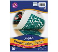 UCreate Lot de 100 feuilles de papier pour gravure, blanc, 22,9 x 30,5 cm