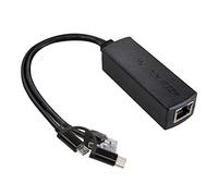 UCTRONICS Répartiteur Gigabit PoE 5 V 3 A, 2 en 1 PoE vers USB C/Micro USB, conforme à la norme IEEE 802.3af/at 10/100/1000 Mbps pour Raspberry Pi 3/4
