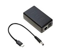 UCTRONICS Répartiteur USB-C PoE Gigabit, PoE vers USB-C 5 V/4 A pour Raspberry Pi 4 et Plus Encore, 802.3at Power Over Ethernet vers USB Type-C Adaptateur