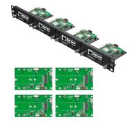 UCTRONICS Support en Rack 1U pour Raspberry Pi 5, Rack de Serveur 19" avec 4 adaptateurs PCIe vers M.2 NVME SSD, Prend en Charge jusqu'à 4 Pi 5