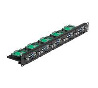 UCTRONICS U6264 19" 1U Raspberry Pi Rackmount, Support SSD pour Tout SSD 2,5", Peut contenir jusqu'à 5 Cartes Raspberry Pi 4B, Avant Amovible avec vis Captives