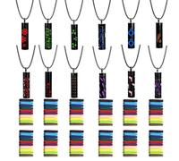 Ucubwfu Lot de 12 colliers diffuseurs d'huiles essentielles en forme de cylindre de parfum, collier d'aromathérapie noir, boîte à éponge en métal, pendentif d'aromathérapie