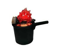 Ucuse Calcifer Veilleuse Calcifer Lampe de Bureau Veilleuse Flamme Mignonne Lumière Vacillante Qui Éclaire Votre Chambre Statue en Résine Calcifer Décorative de Noël pour Camping, Curage, Décoration