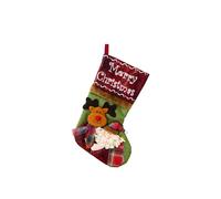 Ucuse Chaussette de Noël classique de 47 cm, motif Père Noël, bonhomme de neige, renne pour décoration de fête de Noël en famille, vacances