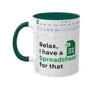 Ucuse Tasse à café amusante avec feuille de calcul Excel, cadeau fantaisie pour comptable, banquier, collègues, comptabilité, patron, amis, analystes, feuilles de calcul amusantes