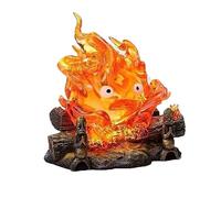 Ucuse Veilleuse Calcifer - Lampe de bureau en forme de flamme vacillante qui illumine votre pièce - Statue en résine de calcium - Décoration de Noël pour le camping, le durcissement, la décoration