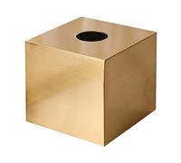 UCYG Support de boîte à mouchoirs carré en Acier Inoxydable en métal en Forme de boîte à mouchoirs for Salle de Bains ou Bureau, Or (Size : Square)