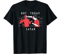 UCZTIKKZ Not Today Satan T-Shirt Men Black L