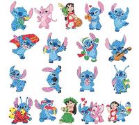 UdacA Diamond Painting Kits, 18 Pièces 5D DIY Diamond Peinture Autocollants Enfant, Kit Mosaique Autocollants Broderie Diamant pour Enfants Adultes DéButants