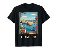 Udaipur Lake India Palace City Historic Waterfront Scène T-Shirt