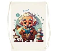 Udaytee Albert Einstein Sac De Sport En Coton Beige Cotton Beige Training Bag Gym Sack