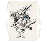 Udaytee Alice Au Pays Des Merveilles Et Le Lapin Sac De Sport En Coton Beige Cotton Beige Training Bag Gym Sack
