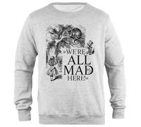 Udaytee Alice Au Pays des Merveilles Sweat-Shirt Unisexe Gris À Coupe Simple Simple-Fit Pullover Grey Unisex Sweatshirt