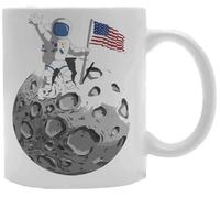 Udaytee Amérique Moonshot Tasse À Boire En Céramique Blanche White Ceramic Mug Beverage Drinking Cup