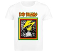 Udaytee Bad Brains Bad Brains T-Shirt Homme Blanc Basique en Coton