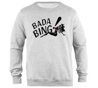 Udaytee Bada Bing Sweat-Shirt Unisexe Gris À Coupe Simple