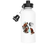 Udaytee Basset Hound, Basset Hound Hurlant À La Lune Bouteille D'eau, Flacon À Boire Blanc