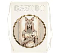 Udaytee Carte De Tarot De La Force De Bastet Sac De Sport En Coton Beige Cotton Beige Training Bag Gym Sack