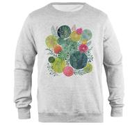 Udaytee Cercles Succulents Sweatshirt Unisexe Gris à Col Roulé Simple-Fit Simple-Fit Pullover Grey Unisex Sweatshirt