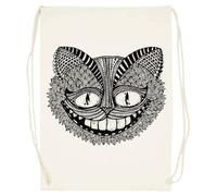 Udaytee Chat Du Cheshire Alice Au Pays Des Merveilles Sac De Sport En Coton Beige Cotton Beige Training Bag Gym Sack