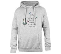 Udaytee Citation D'alice Au Pays des Merveilles Sweat À Capuche Gris Unisexe, Coupe Simple Simple-Fit Hoodie Grey Unisex Sweatshirt
