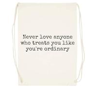 Udaytee Citation D'oscar Wilde Sac De Sport En Coton Beige Cotton Beige Training Bag Gym Sack