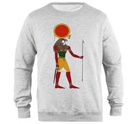 Udaytee Dieu Égyptien Ra Est Le Soleil Sweatshirt Unisexe Gris à Col Roulé Simple-Fit Simple-Fit Pullover Grey Unisex Sweatshirt