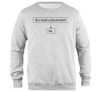 Udaytee Do You Need A Blockchain Sweatshirt Unisexe Gris à Col Roulé Simple-Fit Simple-Fit Pullover Grey Unisex Sweatshirt