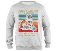 Udaytee Et Je Me Dis Quel Merveilleux Soudeur Sweat-Shirt Unisexe Gris À Coupe Simple