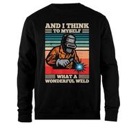 Udaytee Et Je Me Dis Quel Merveilleux Soudeur Sweat-Shirt Unisexe Noir À Coupe Simple