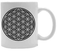 Udaytee Géométrie Sacrée Tasse À Boire En Céramique Blanche White Ceramic Mug Beverage Drinking Cup