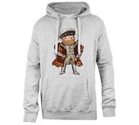 Udaytee Henri VIII Sweat À Capuche Gris Unisexe, Coupe Simple Simple-Fit Hoodie Grey Unisex Sweatshirt