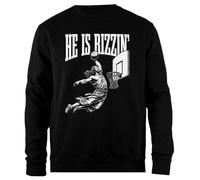 Udaytee Il Est Rizzin Drôle Jésus Basket Sweat-Shirt Unisexe Noir À Coupe Simple