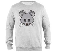 Udaytee Isycheesy Sweat-Shirt Unisexe Gris À Coupe Simple Simple-Fit Pullover Grey Unisex Sweatshirt