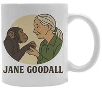 Udaytee Jane Goodall Tasse À Boire En Céramique Blanche White Ceramic Mug Beverage Drinking Cup