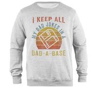 Udaytee Je Garde Toutes Les Blagues De Mon Père dans Une Base De Données Vintage Dad Dad Sweat-Shirt Unisexe Gris À Coupe Simple