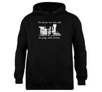 Udaytee Je Ne Serai Jamais Trop Vieux pour Jouer avec Les Trains Trainspotter Sweat À Capuche Simple-Fit Sweat-Shirt Unisexe Noir