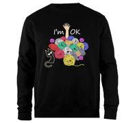 Udaytee Je suis d'accord avec Le Fil À Tricoter Et Le Crochet Sweat-Shirt Unisexe Noir À Coupe Simple