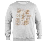 Udaytee Kopie Von Coraline Chat Poupée Rose Palais Bouton Yeux Sweat-Shirt Unisexe Gris À Coupe Simple