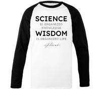 Udaytee La Science Selon Kant… T-Shirt De Baseball Unisexe Blanc À Manches Noires Black-Sleeved White Unisex Baseball T-Shirt