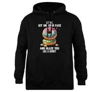 Udaytee Laisse-Moi M'asseoir sur Ton Visage Et Te Glacer comme Un Beignet Sweat À Capuche Simple-Fit Sweat-Shirt Unisexe Noir