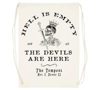 Udaytee L'enfer Est Vide Tous Les Diables Sac De Sport En Coton Beige Cotton Beige Training Bag Gym Sack