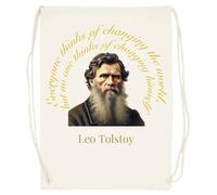 Udaytee Léon Tolstoï Le Royaume De Dieu Sac De Sport En Coton Beige Cotton Beige Training Bag Gym Sack