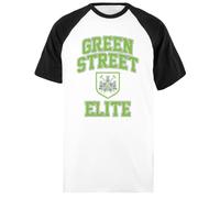 Udaytee Les Hooligans De Green Street T-Shirt De Baseball Unisexe Blanc À Manches Courtes Courtes Short Black-Sleeved White Unisex Baseball T-Shirt